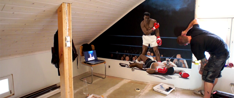 Muhammad Ali wall paint